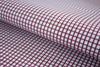 T-550/5739 Fine Cotton Red Check On White Shirting Fabric