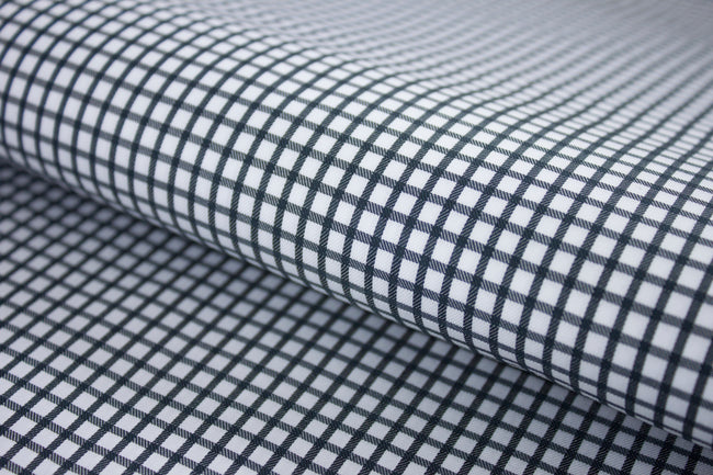 T-552/5741 Fine Cotton Black Check Shirting Fabric