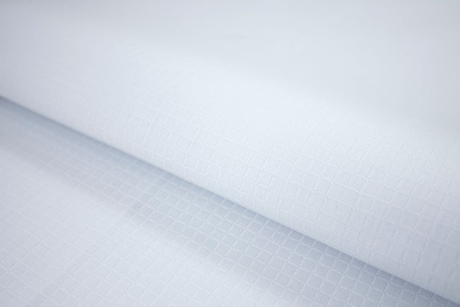 T-592/5922 Fine Cotton White Selfchecks Shirting Fabric