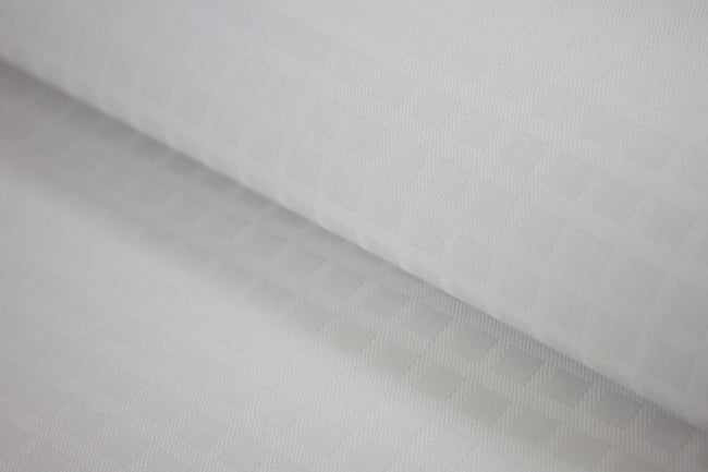 T-608/5936 Fine Cotton Self Tone White Check Shirting Fabric