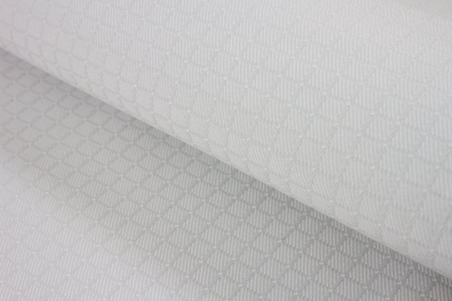 T-610/5938 Fine Cotton Self Tone White Check Shirting Fabric