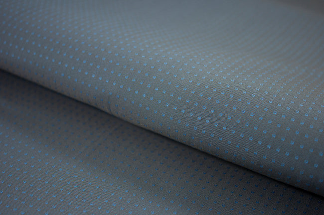 T-637/6539 Fine Cotton Light Brown Blue Texture Shirting Fabric