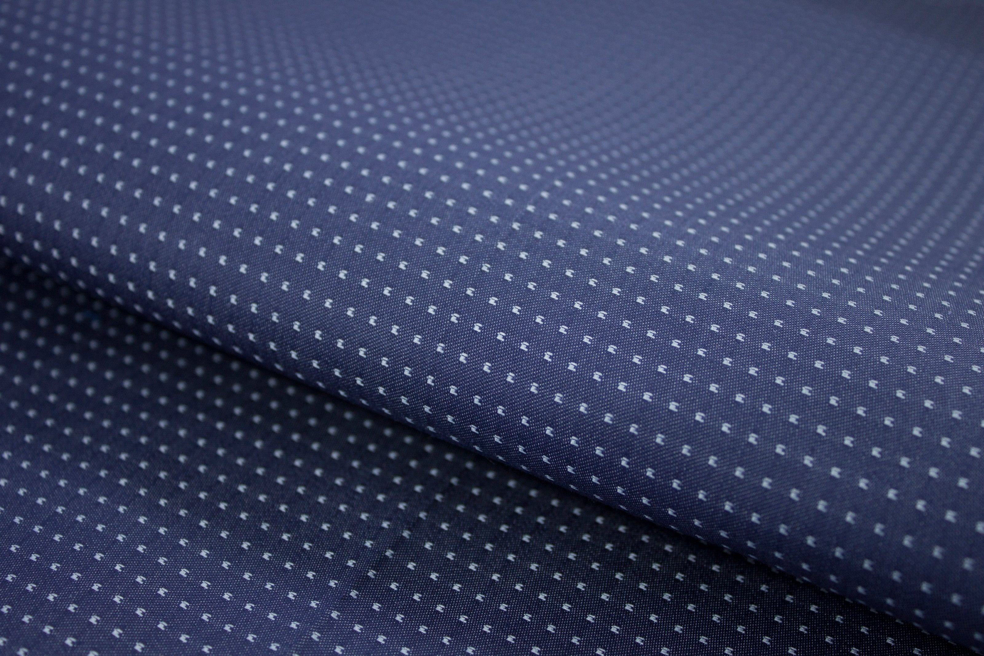 P-699/5687 Fine Cotton Navy Blue Texture Shirting Fabric