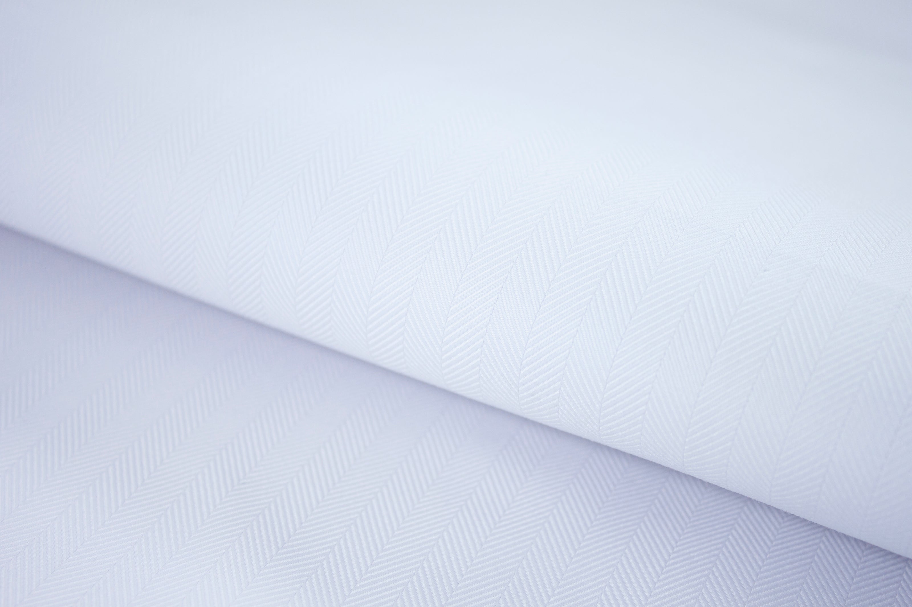 T-651/5788 Fine Cotton White Herringbone Shirting Fabric