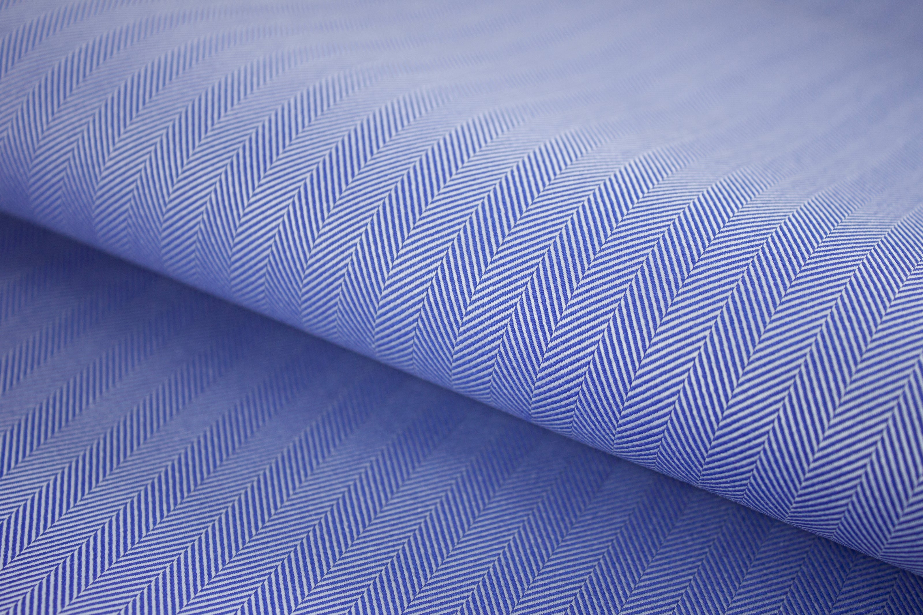 T-652/5789 Fine Cotton Purple Blue Herringbone Shirting Fabric