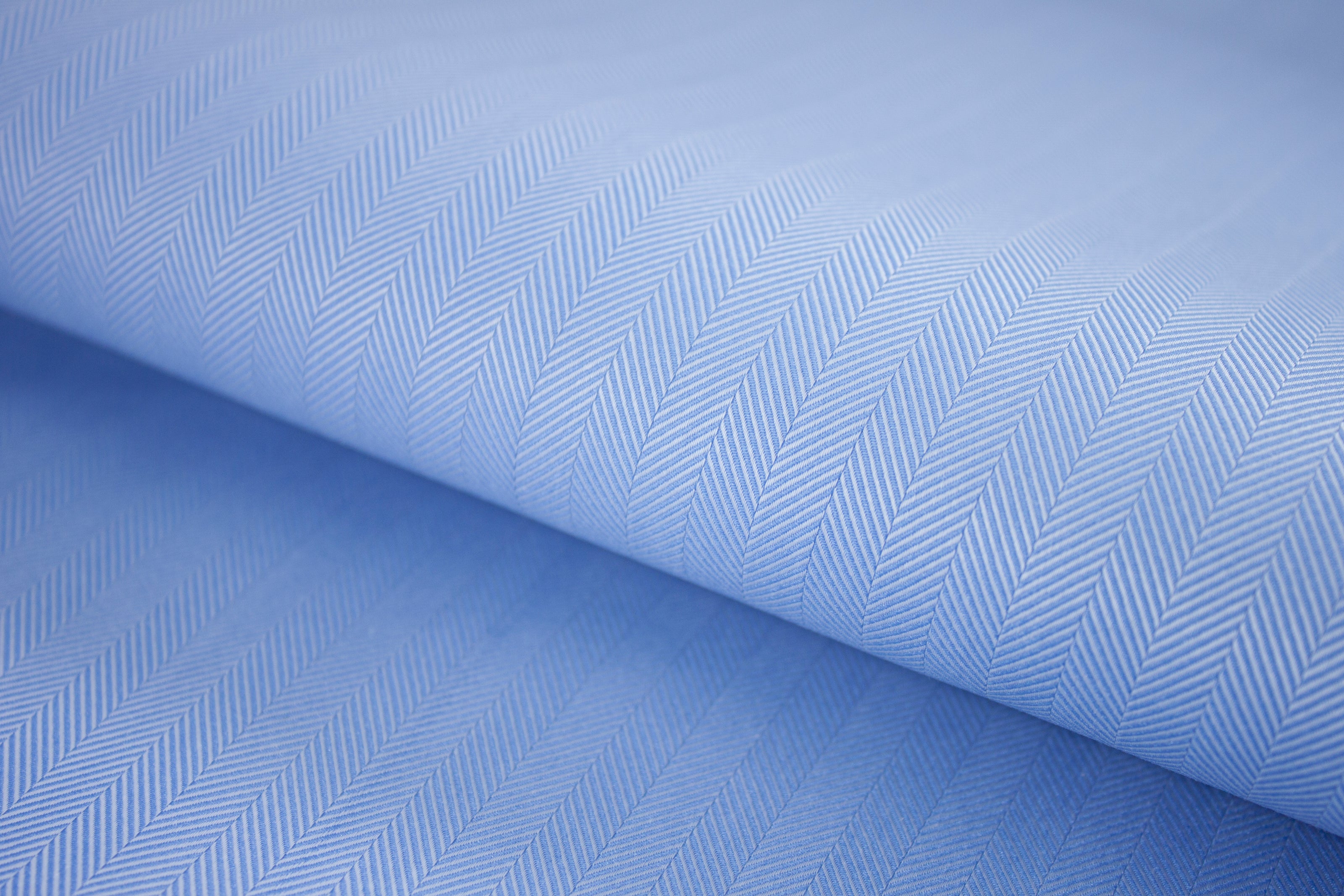 T-654/5791 Fine Cotton Blue Herringbone Shirting Fabric