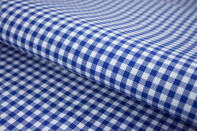 T-749/5805 Fine Cotton Blue And White Check Shirting Fabric