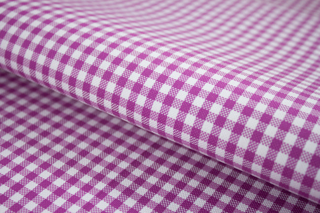 T-751/5960 Fine Cotton White and Lavender Checks Shirting Fabric