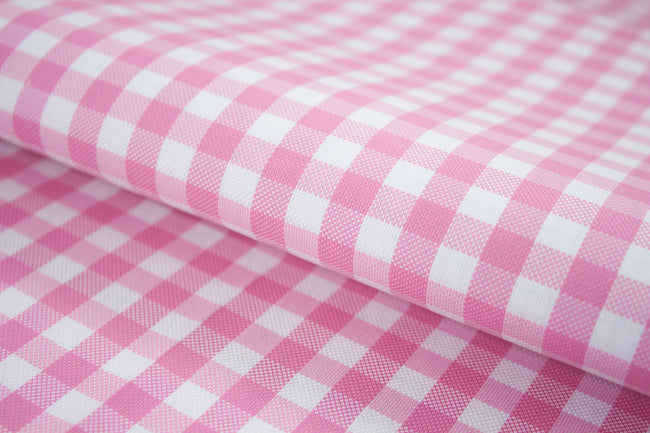 T-761/5813 Fine Cotton Pink And White Check Shirting Fabric