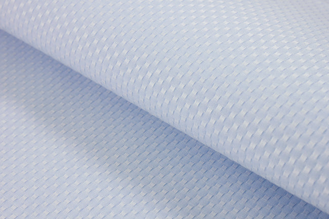 T-767/5818 Fine Cotton Light Blue Netted Check Shirting Fabric