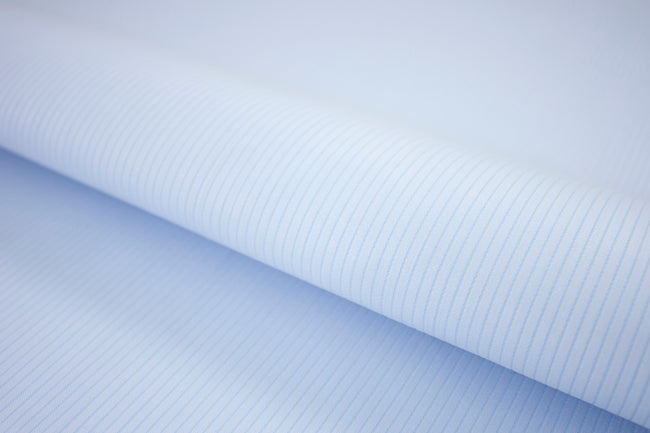 T-784/5973 Fine Cotton Light Blue Selfstripes Shirting Fabric