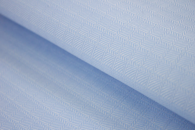 T-793/5829 Fine Cotton Blue Textured Check Shirting Fabric