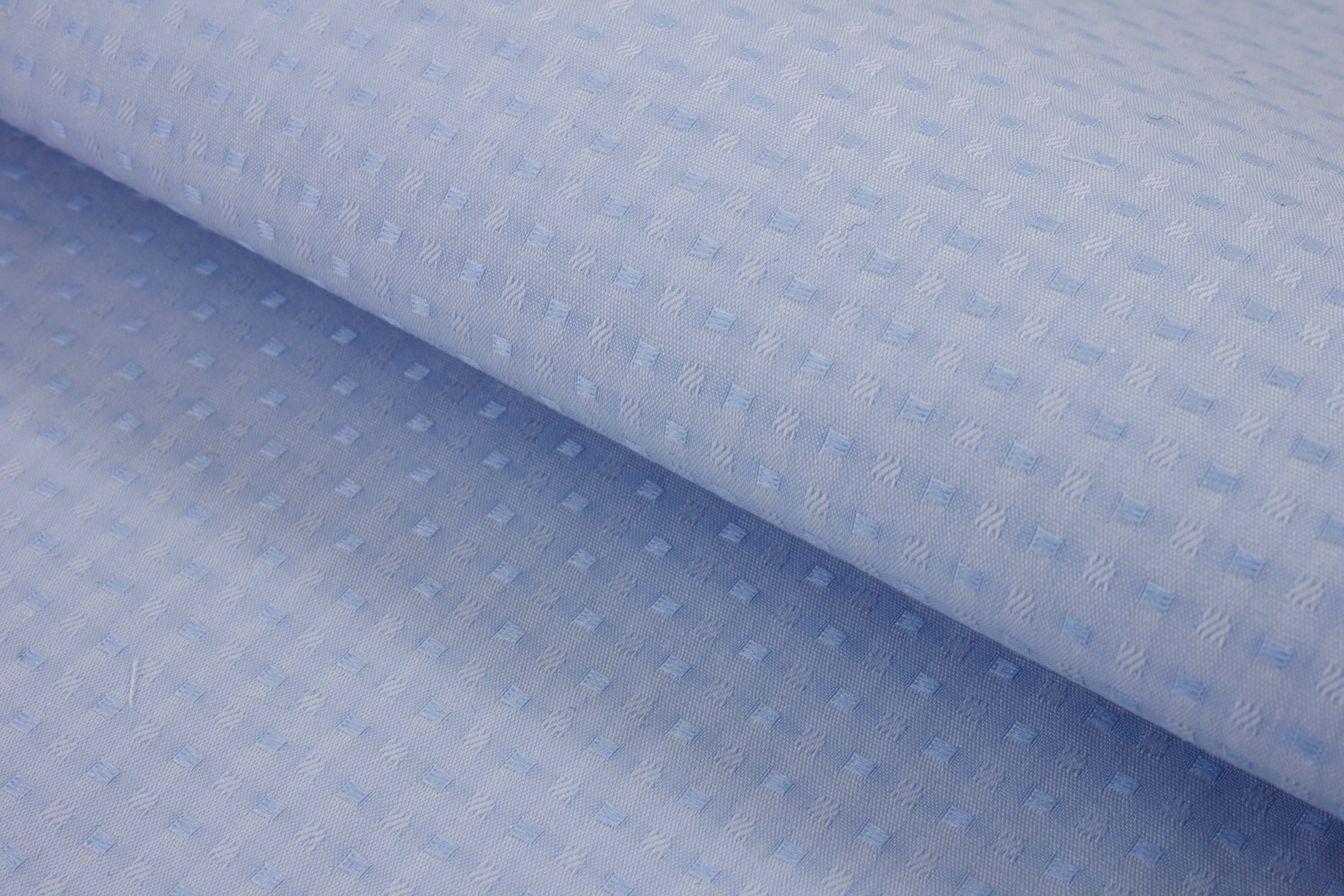 T-802/5984 Fine Cotton Light Blue Geomatric Checks Shirting Fabric