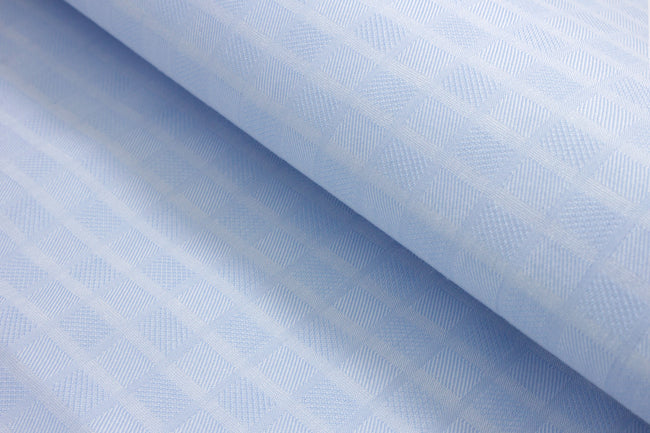 T-808/5986 Fine Cotton Blue Diagonal Check Shirting Fabric