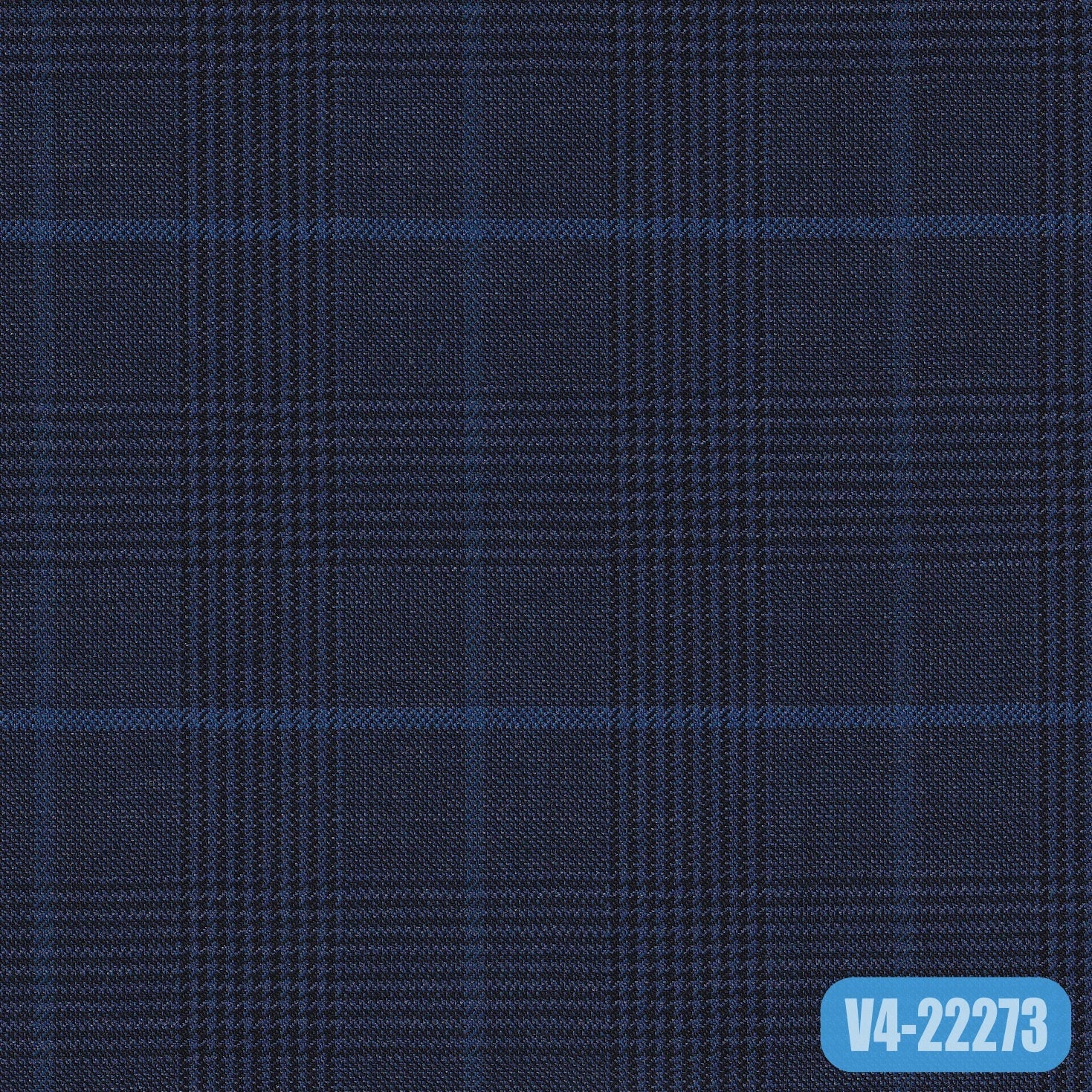 TM-128/V4-22273 Blue Check Suit Fabric