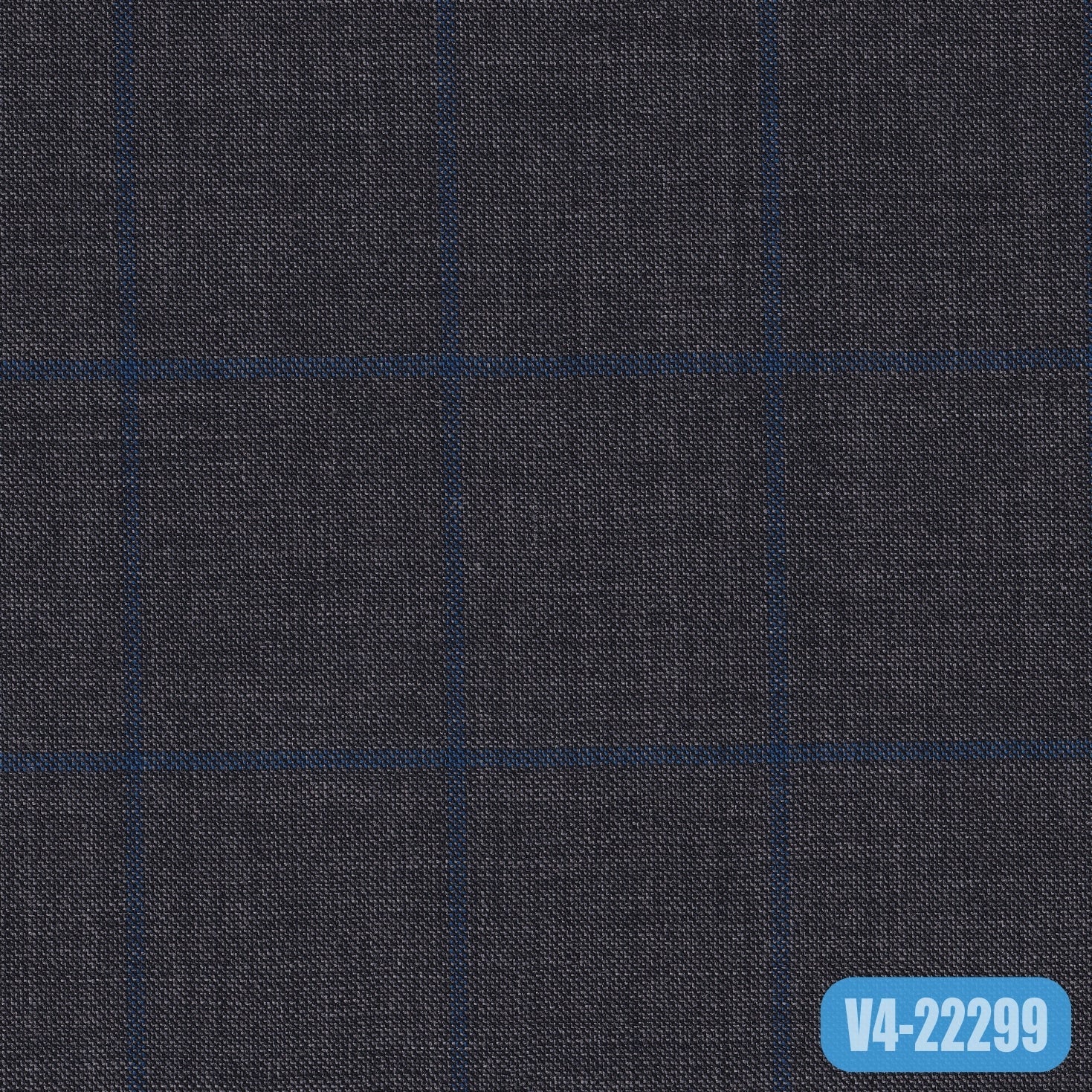 TM-204/V4-22299 Grey With Blue Check Vest Fabric