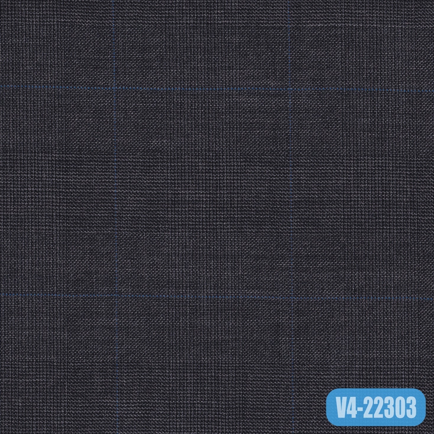 TM-208/V4-22303 Dark Grey With Blue Prince Of Wales Suit Fabric